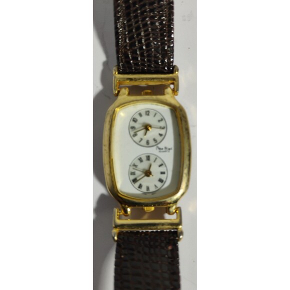 Vintage Pierre Nicol Dual Time Woman\'s Gold Tone Watch main image 9